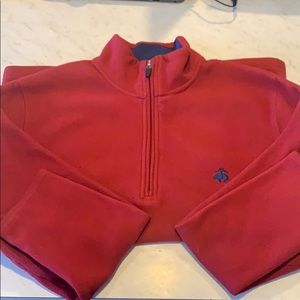 Brooks Brothers red 3/4 zip fleece